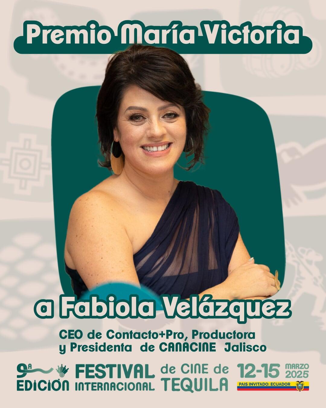 Premio María Victoria a Fabiola Velázquez